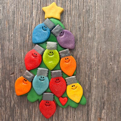 Tis The Season Christmas Ornaments 10 bulbs Christmas Tree with Light Bulbs Ornament