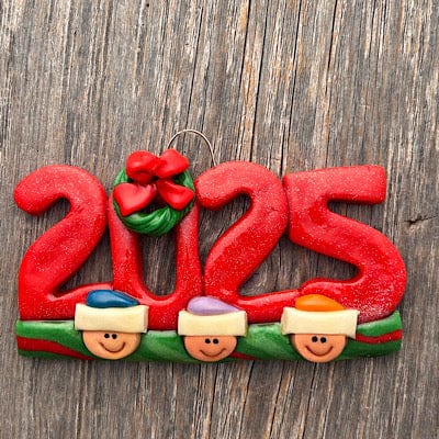 Tis The Season Christmas Ornaments 3 heads 2025 Family Ornament