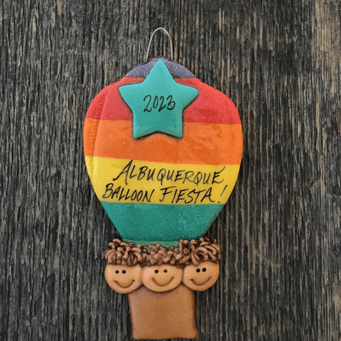 Tis The Season Christmas Ornaments 3 heads Hot Air Balloon Christmas Ornament