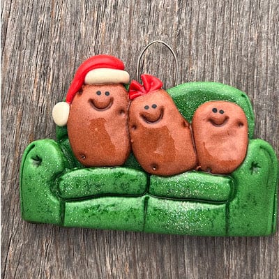 Tis The Season Christmas Ornaments 3 Potatoes Couch Potato Family