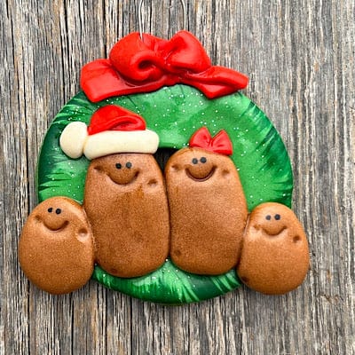Tis The Season Christmas Ornaments 4 Potatoes Christmas Wreath with Potatoes
