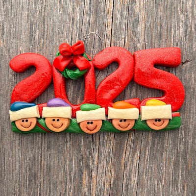 Tis The Season Christmas Ornaments 5 heads 2025 Family Ornament