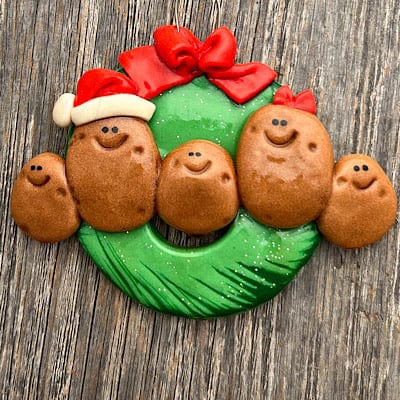Tis The Season Christmas Ornaments 5 Potatoes Christmas Wreath with Potatoes