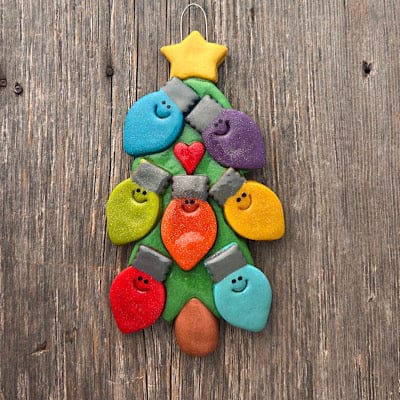 Tis The Season Christmas Ornaments 7 bulbs Christmas Tree with Light Bulbs Ornament