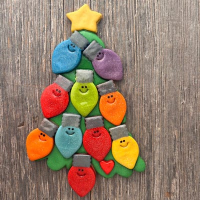 Tis The Season Christmas Ornaments 9 bulbs Christmas Tree with Light Bulbs Ornament