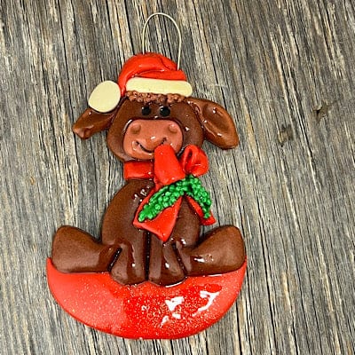 Tis The Season Christmas Ornaments Animals & Pets Brown Cow Christmas Ornament