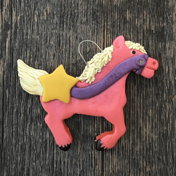Tis The Season Christmas Ornaments Animals & Pets Pink Horse Christmas Ornament