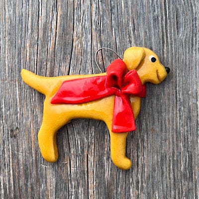 Tis The Season Christmas Ornaments Animals & Pets Yellow Labrador Christmas Ornament