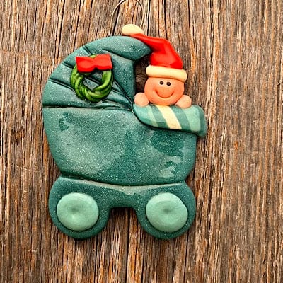 Tis The Season Christmas Ornaments Baby, 1st Christmas Blue Baby Buggy Ornament