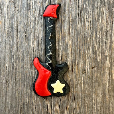 Tis The Season Christmas Ornaments Black and red Electric Guitar