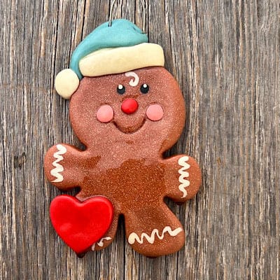 Tis The Season Christmas Ornaments Blue Gingerbread kid