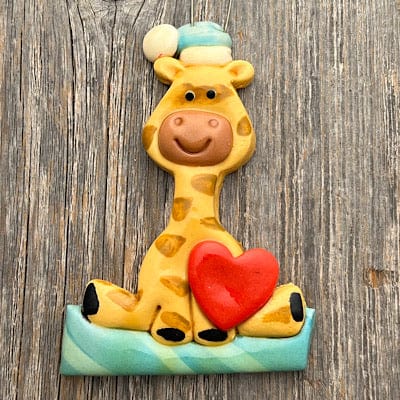 Tis The Season Christmas Ornaments Blue Giraffe Ornament