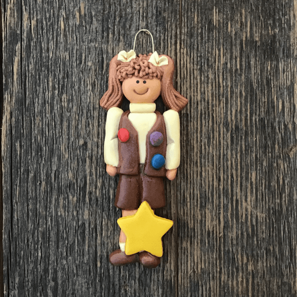 Tis The Season Christmas Ornaments Brown Brownie Girl Christmas Ornament
