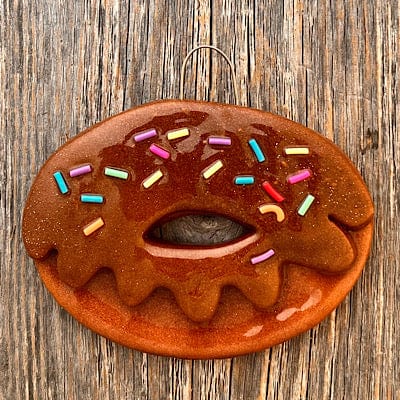 Tis The Season Christmas Ornaments Chocolate with sprinkles Donut with sprinkles ornament