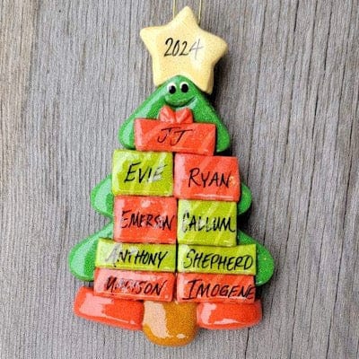 Tis The Season Christmas Ornaments Christmas Tree With Packages Family Ornament
