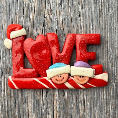 Tis The Season Christmas Ornaments Couple LOVE Family