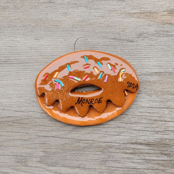 Tis The Season Christmas Ornaments Donut with Sprinkles Ornament