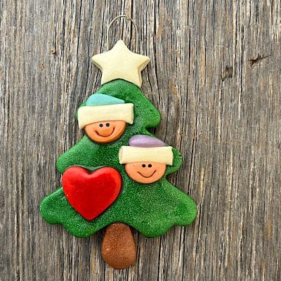 Tis The Season Christmas Ornaments Family Christmas Tree with faces