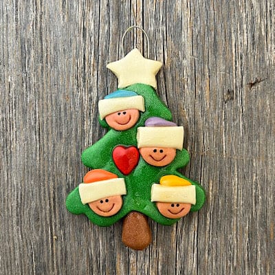 Tis The Season Christmas Ornaments Family Christmas Tree with faces