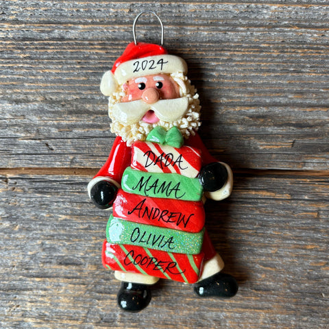 Tis The Season Christmas Ornaments family ornaments Santa Brings Gifts Ornament