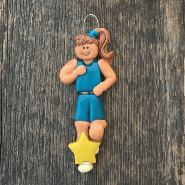 Tis The Season Christmas Ornaments Female / Brown / Blue Runner Christmas Ornament