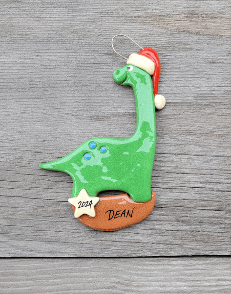 Tis The Season Christmas Ornaments Kids Ornaments Brontosaurus Ornament