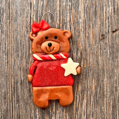 Tis The Season Christmas Ornaments Kids Ornaments Female with star Teddy First Christmas