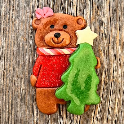Tis The Season Christmas Ornaments Kids Ornaments Female with tree Teddy First Christmad