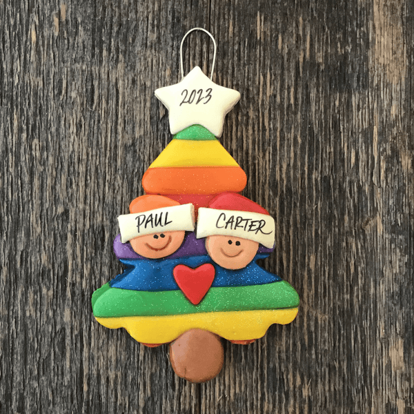 Tis The Season Christmas Ornaments LGBTQ Rainbow Tree Christmas Ornament