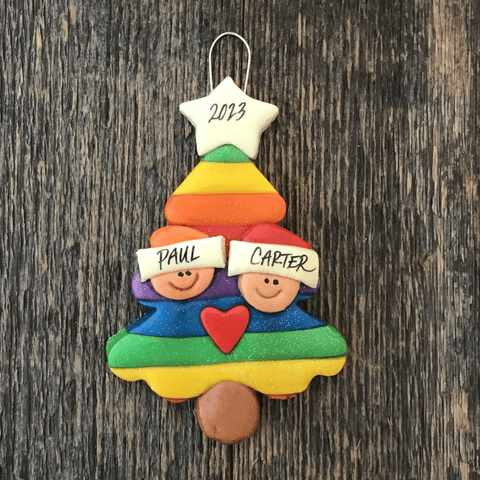 Tis The Season Christmas Ornaments LGBTQ Rainbow Tree Christmas Ornament