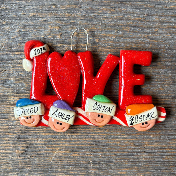 Tis The Season Christmas Ornaments LOVE Family Ornament