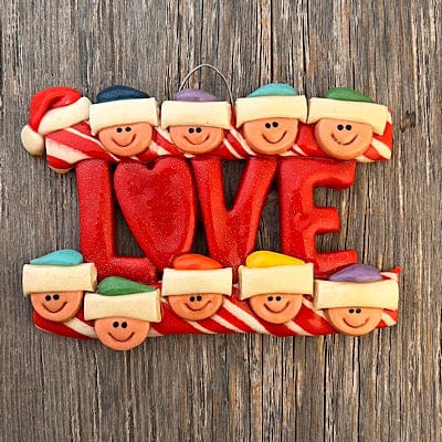 Tis The Season Christmas Ornaments LOVE Family Ornament