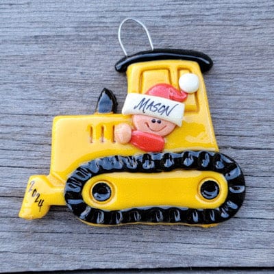 Tis The Season Christmas Ornaments miscellaneous Bulldozer Construction Christmas Ornament