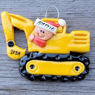 Tis The Season Christmas Ornaments miscellaneous Excavator Construction Christmas Ornament