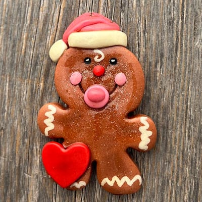 Tis The Season Christmas Ornaments Pink Gingerbread Baby Ornament