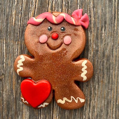 Tis The Season Christmas Ornaments Pink Gingerbread kid