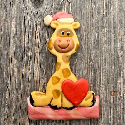 Tis The Season Christmas Ornaments Pink Giraffe Ornament
