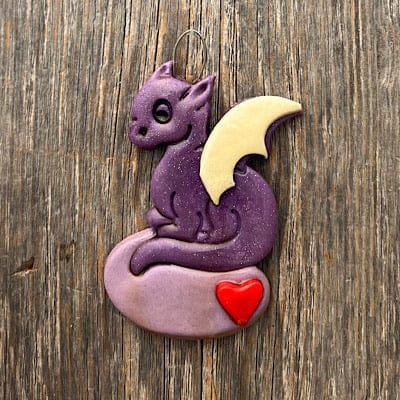 Tis The Season Christmas Ornaments Purple Dragon Ornament