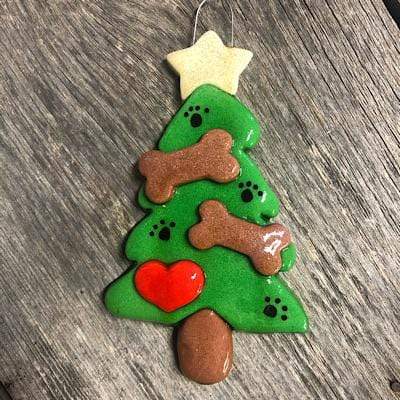 Tis The Season Christmas Ornaments 2 Tree With Dog bones Ornament
