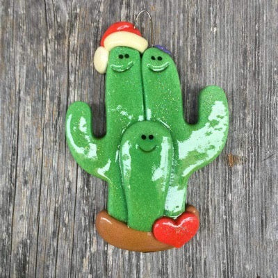 Tis The Season Christmas Ornaments 3 Cactus Family