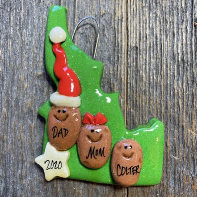 Tis The Season Christmas Ornaments 3 Idaho Potato Family Ornament