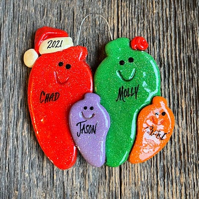 Tis The Season Christmas Ornaments 4 Peppers Pepper Family Ornament