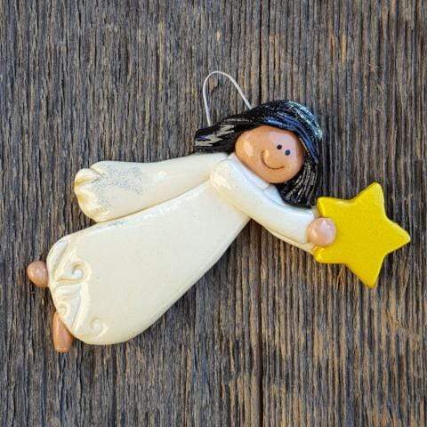 Tis The Season Christmas Ornaments Angel Ornament White / Black Flying Angel Christmas Ornament