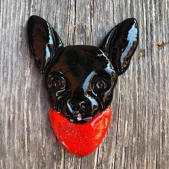Tis The Season Christmas Ornaments Animals & Pets Black Chihuahua Ornament
