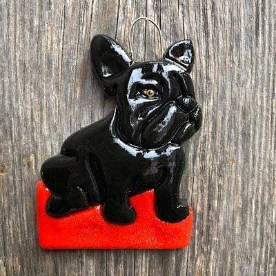 Tis The Season Christmas Ornaments Animals & Pets Black French Bulldog Ornament