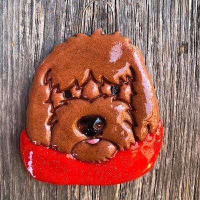 Tis The Season Christmas Ornaments Animals & Pets Brown Doodle Dog Ornament