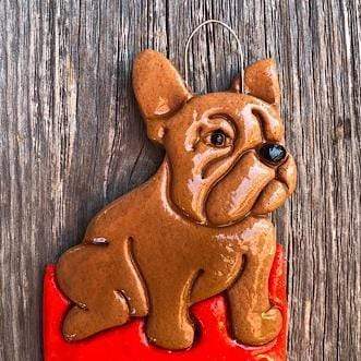 Tis The Season Christmas Ornaments Animals & Pets Brown French Bulldog Ornament