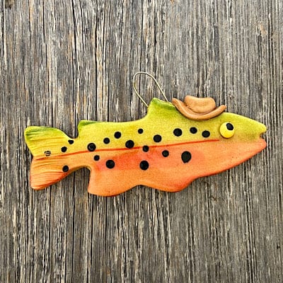 Tis The Season Christmas Ornaments Animals & Pets Fishing Hat Fish Ornament