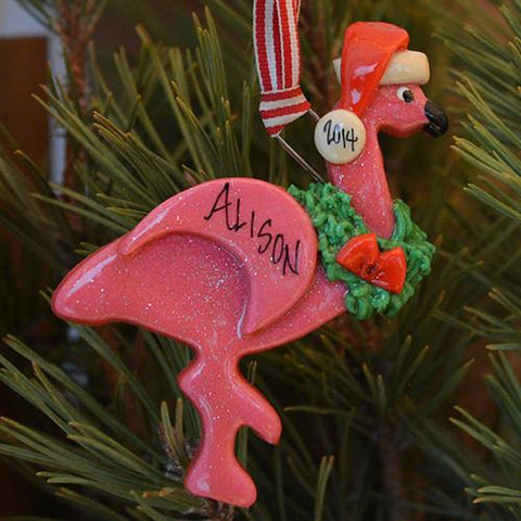 Tis The Season Christmas Ornaments Animals & Pets Flamingo Ornament