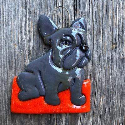 Tis The Season Christmas Ornaments Animals & Pets Grey French Bulldog Ornament